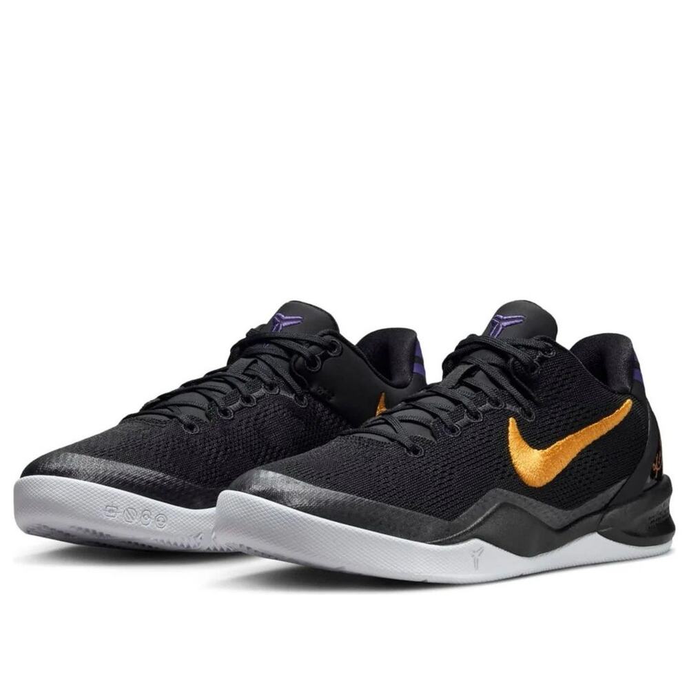 NEW Nike Kobe VIII GS Black University Gold White FN0266-002 GS Size 6Y
